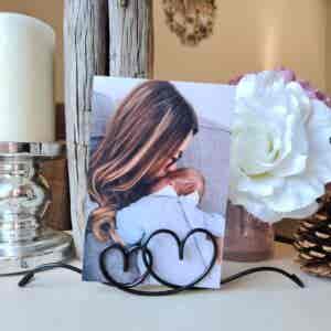 Twin Heart Photo Holder