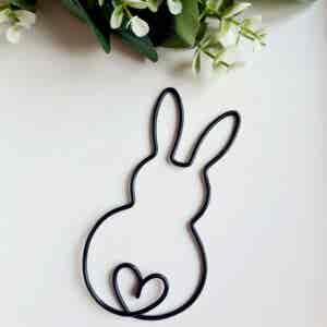 Wire Heart Bunny